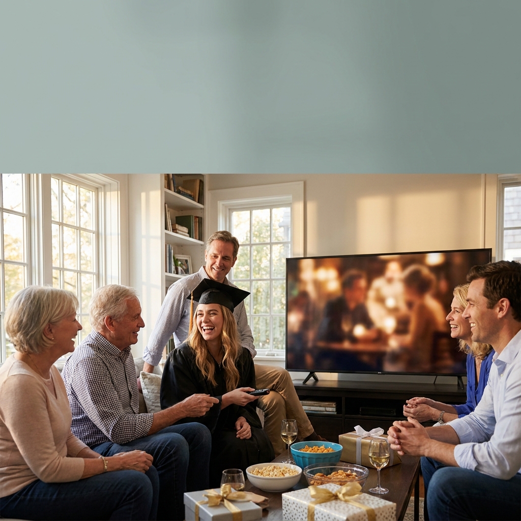 Graduation-season entertainment for mixed-age gatherings