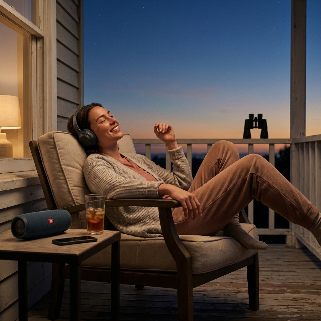 How to plan a low-stress weeknight ‘porch time’ entertainment ritual (music + short listen + stargazing optional)